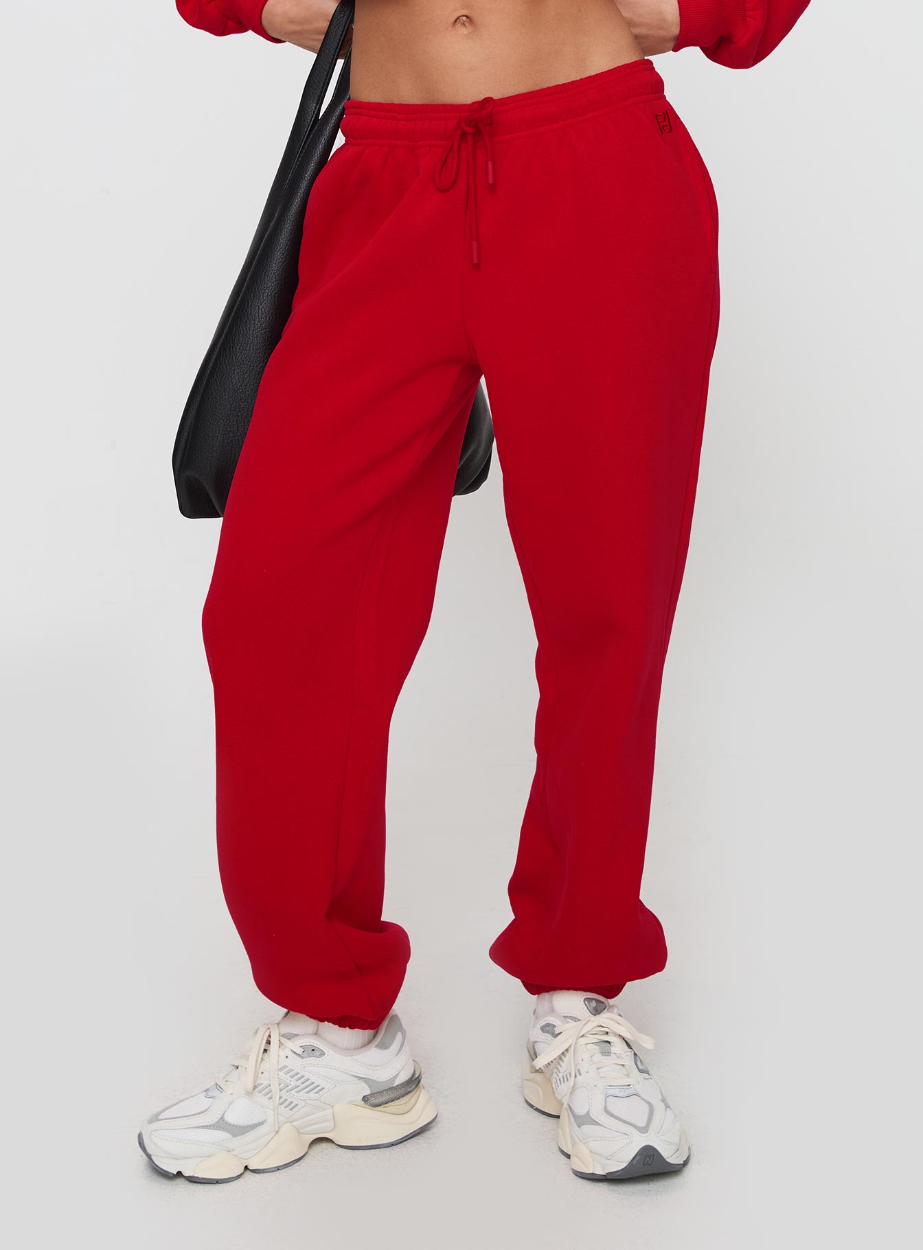 Dream Fleece Ankle Cuff Sweatpants Red - Image 2