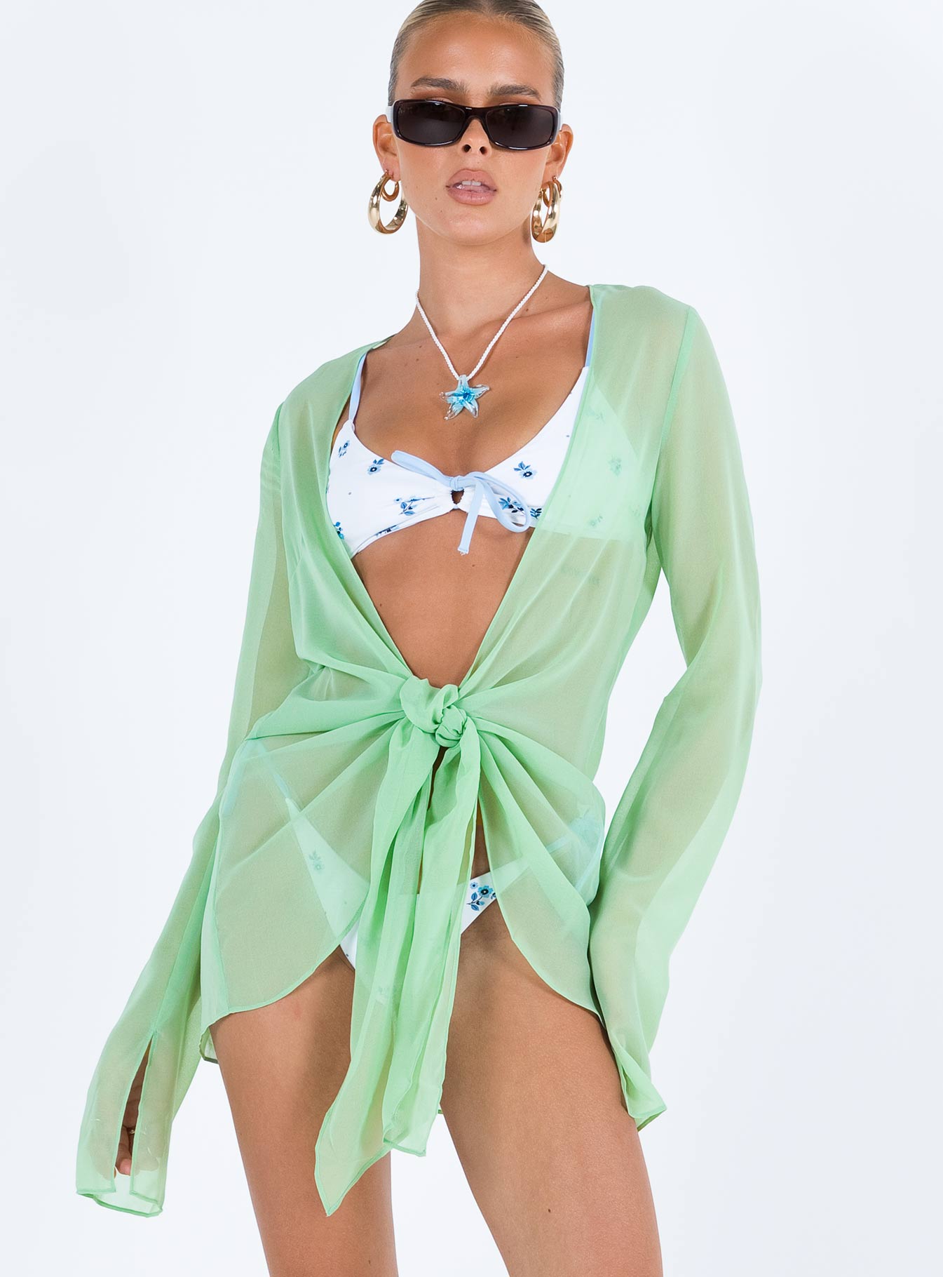 Sharp Mini Dress Green - Image 2