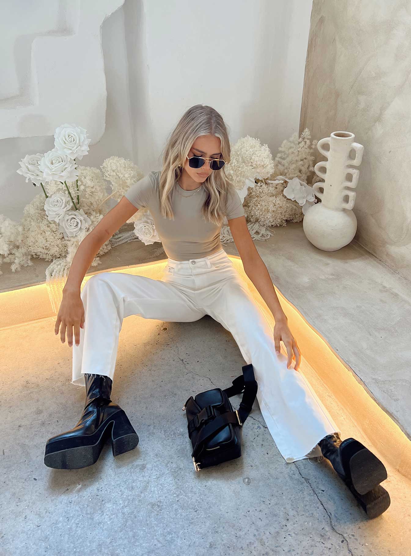 Shanelle Straight Leg Jean White - Image 7