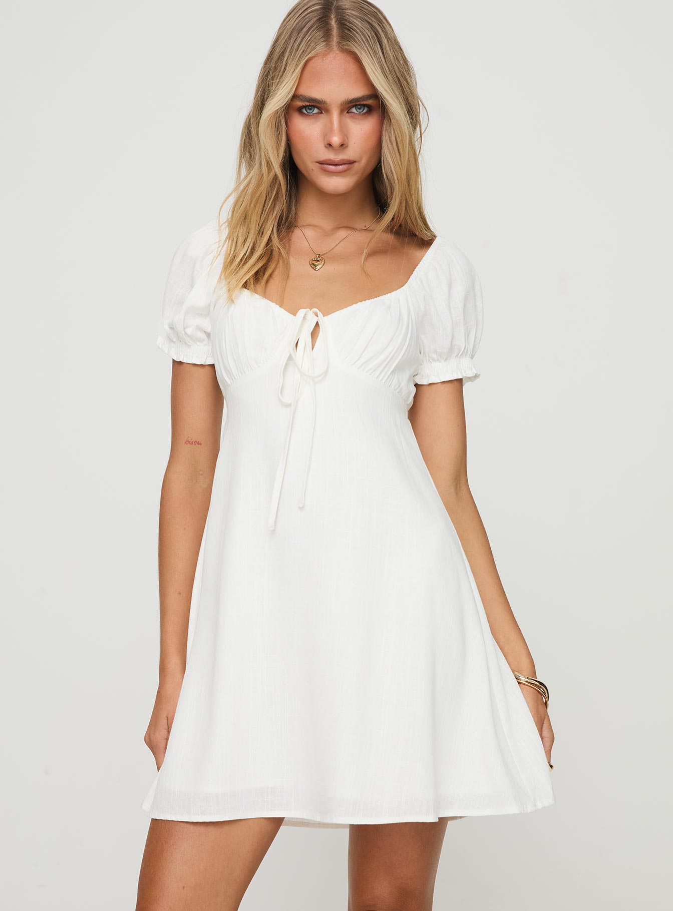 Jadia Mini Dress White - Image 2