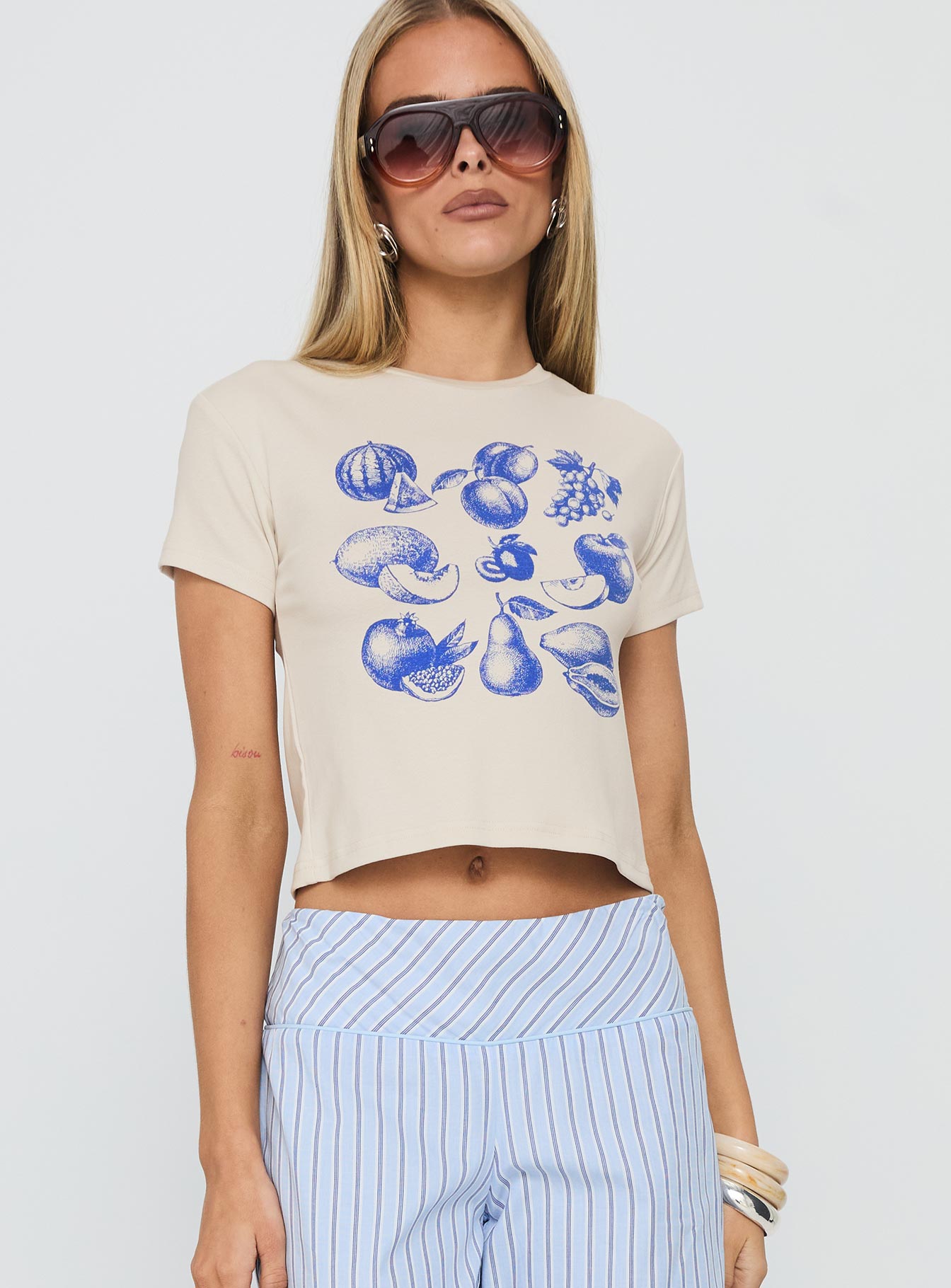 Veggie Patch Graphic Top Grey - Image 2