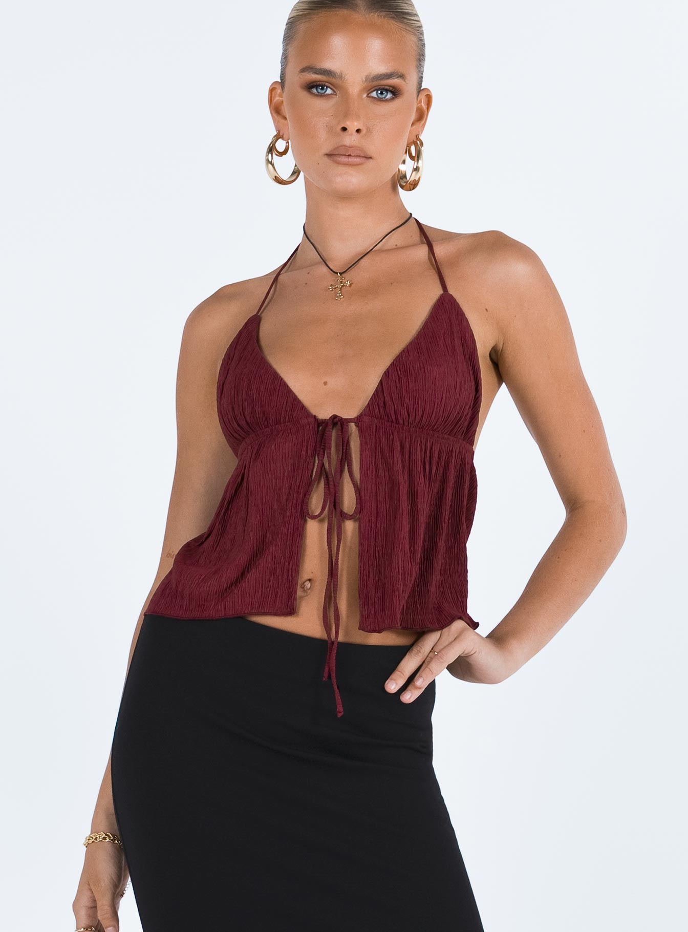Chantria Top Burgundy - Image 2