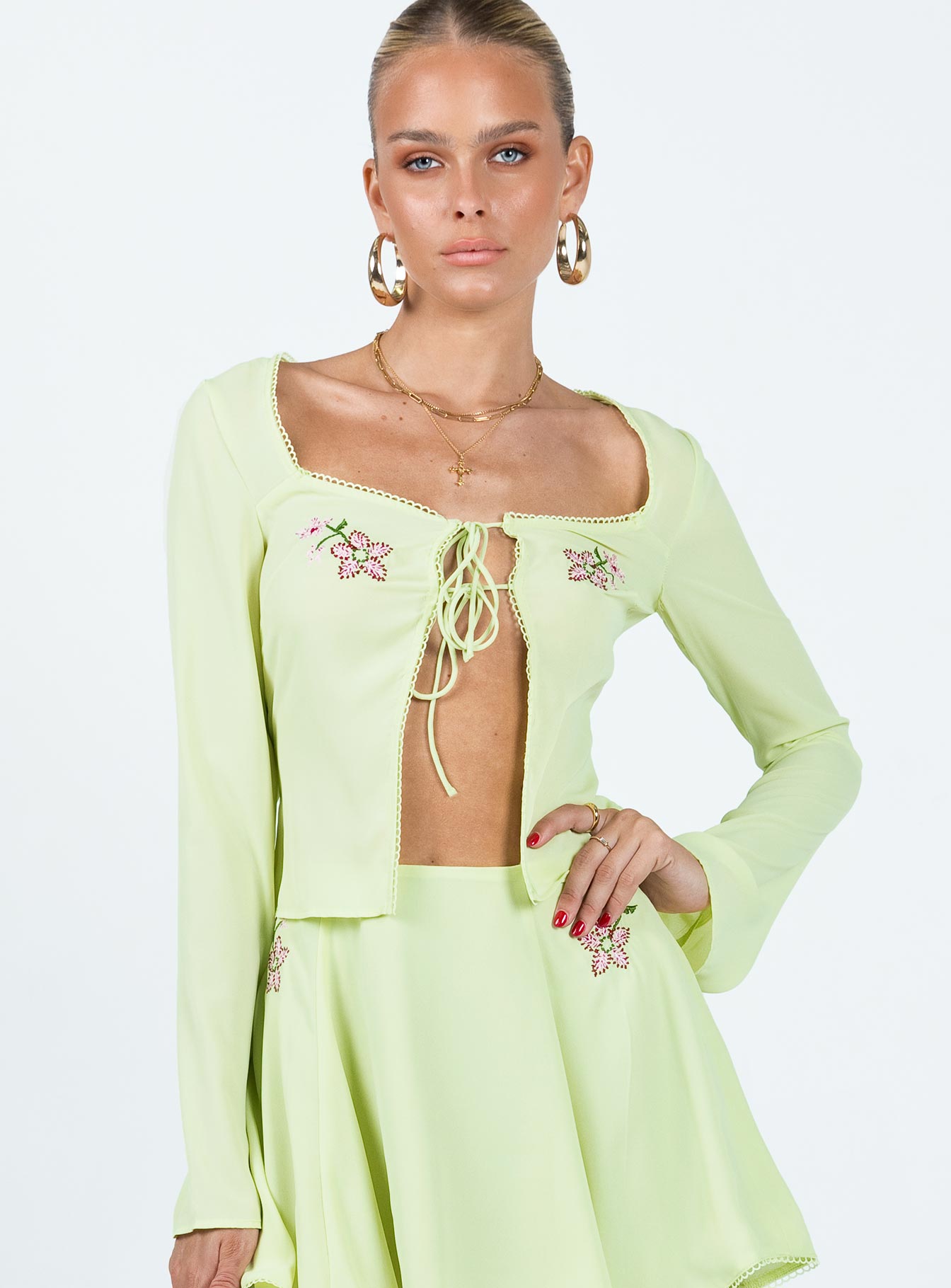 Saleya Long Sleeve Top Green - Image 2
