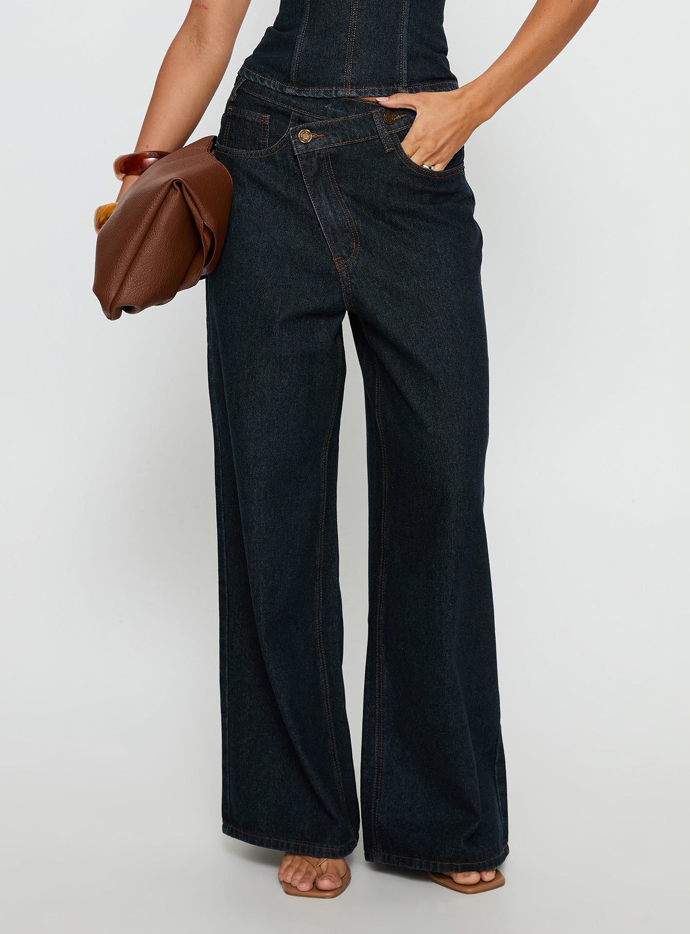 Blue Crush Low Rise Wide Leg Jeans Indigo - Image 3