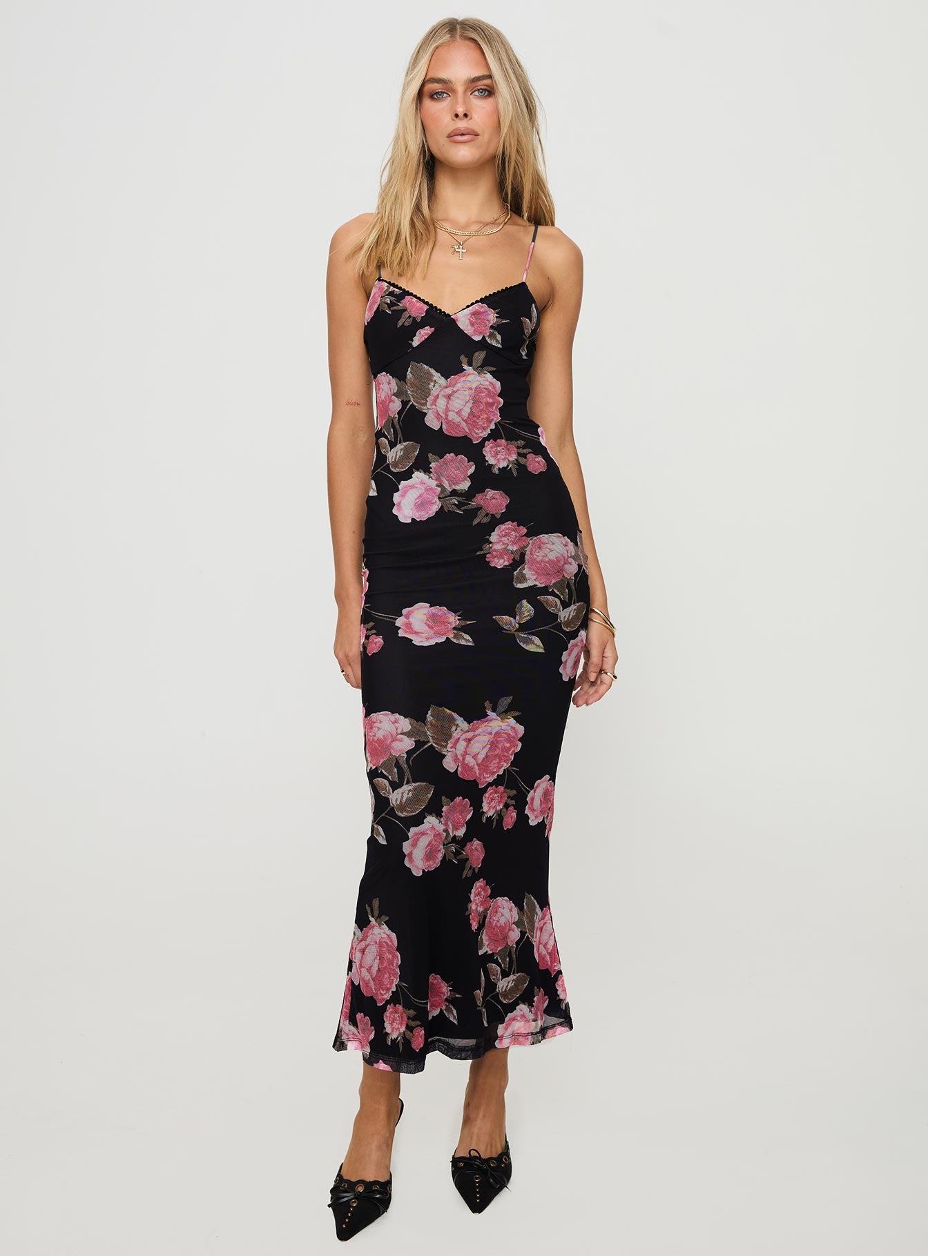 Manolis Maxi Dress Black / Floral - Image 2