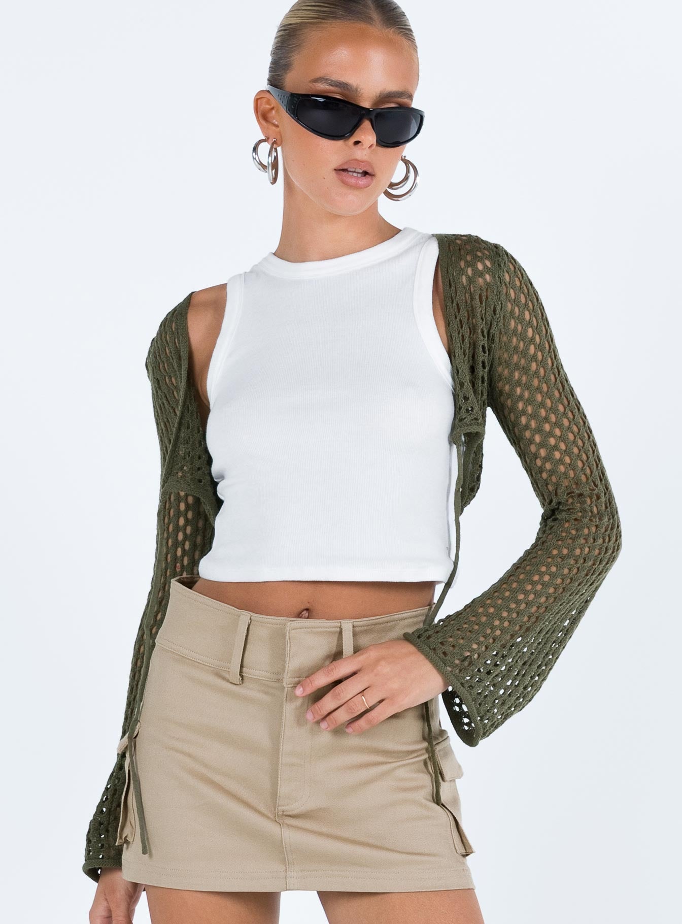 Savi Long Sleeve Cardigan Green - Image 3