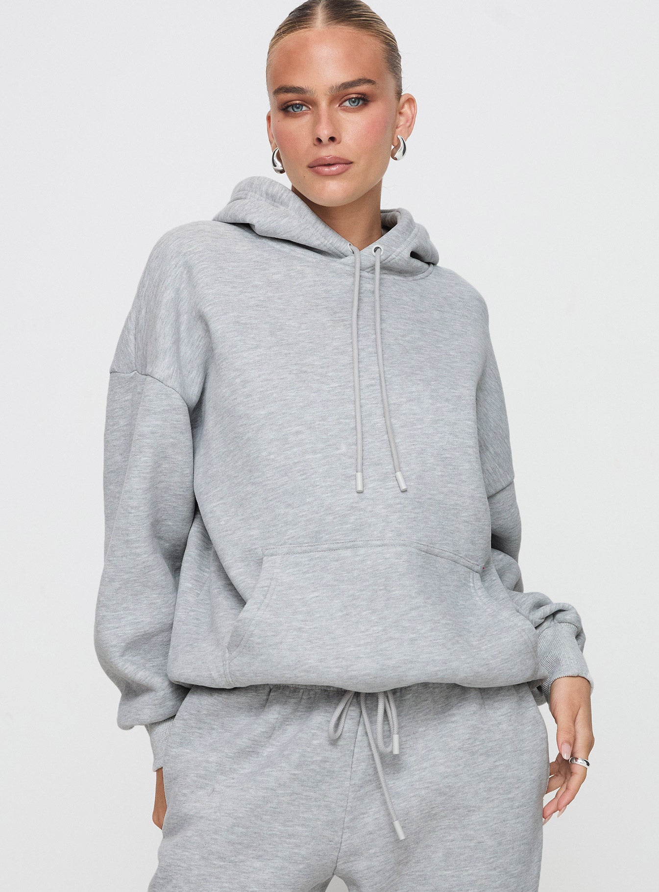 Dream Fleece Classic Hoodie Grey Marle - Image 2