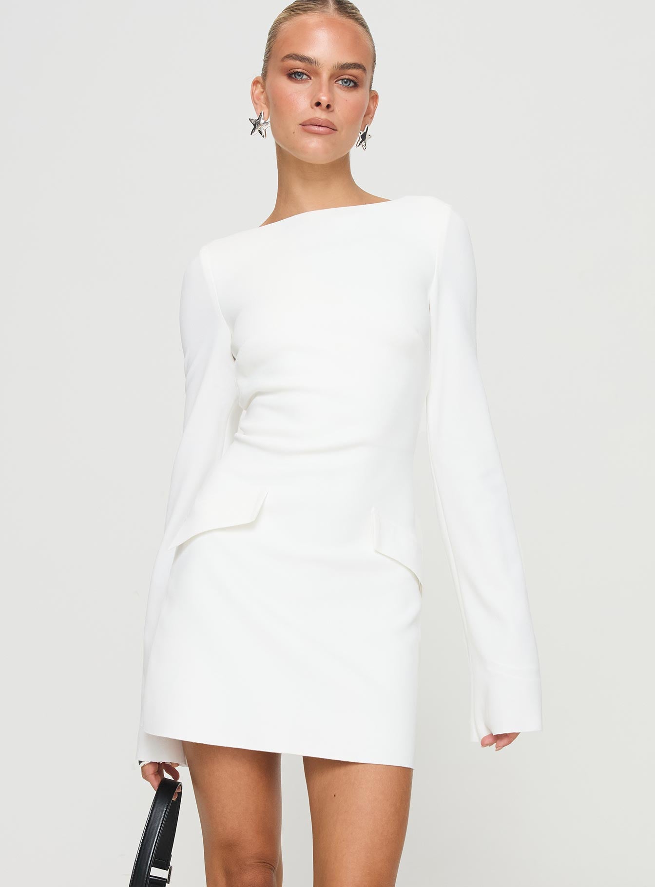 Carters Long Sleeve Mini Dress White Petite - Image 2