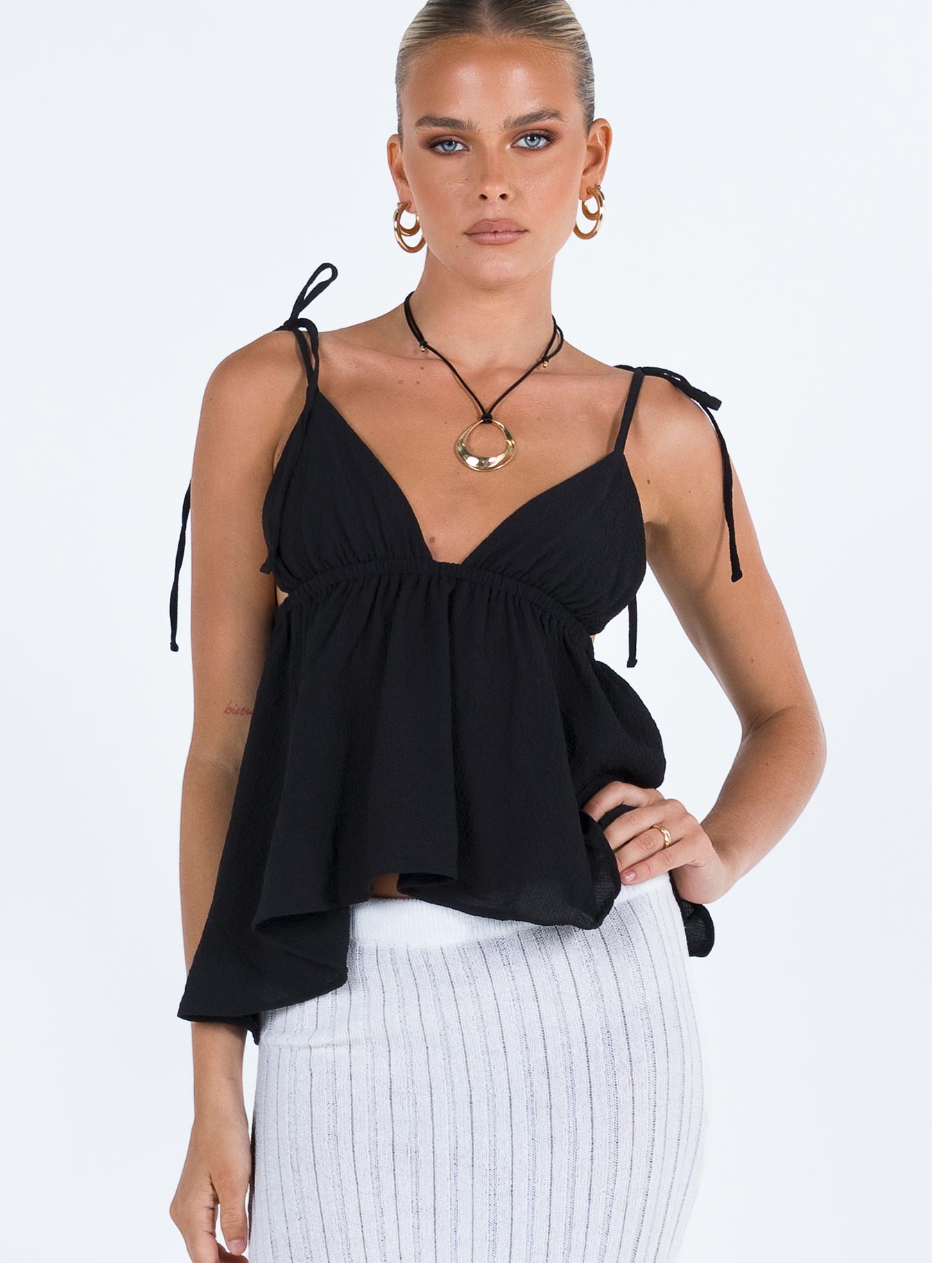 Hearts Flutter Top Black Lower Impact - Image 2