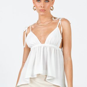 Hearts Flutter Top Ivory