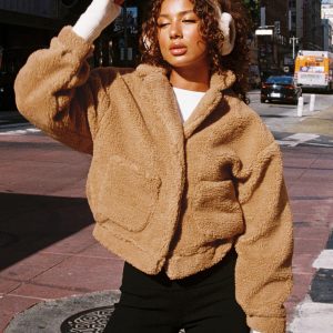 Magda Teddy Jacket Brown