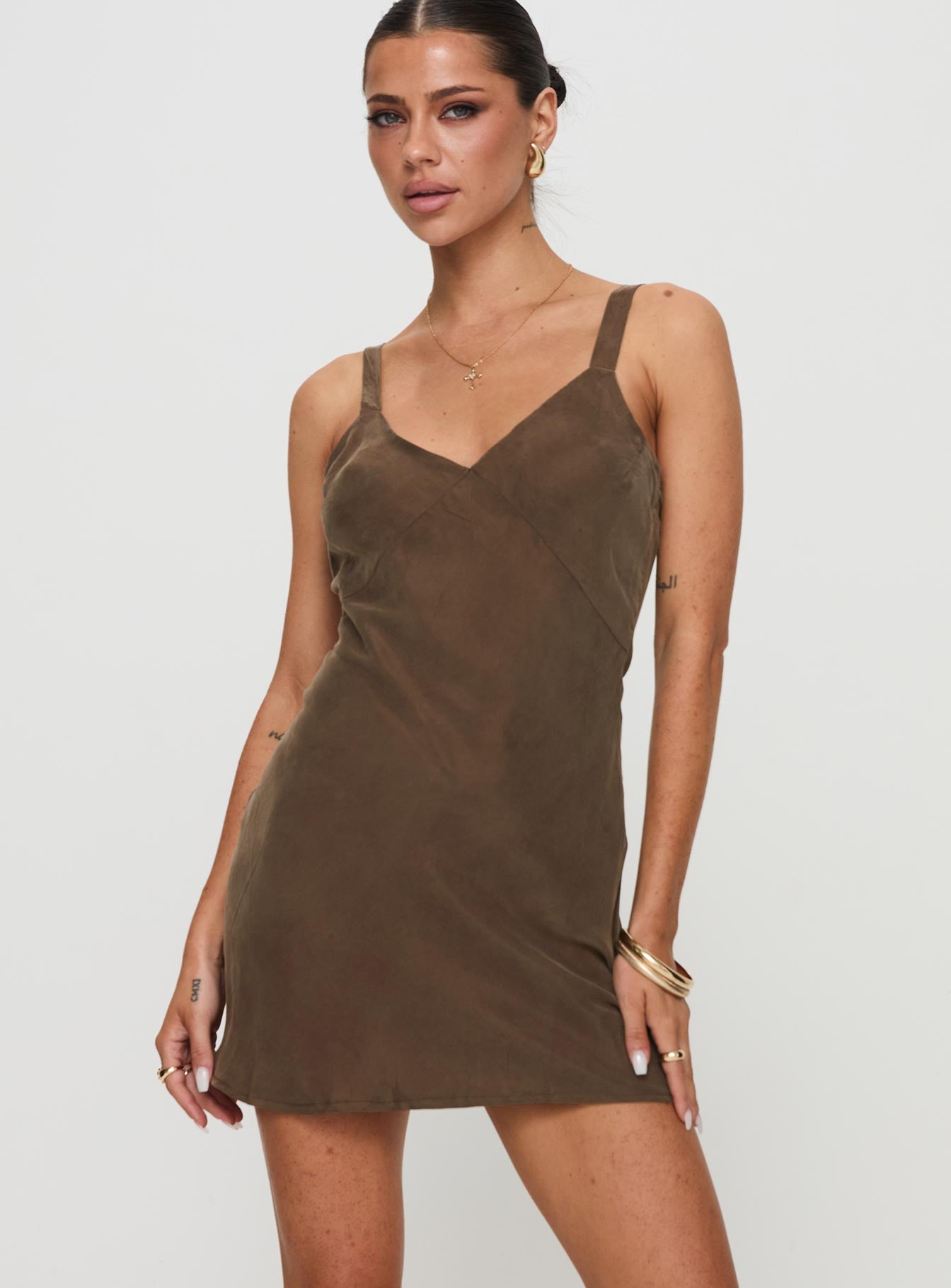 Laurette Mini Dress Brown