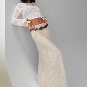All In Maxi Skirt Beige