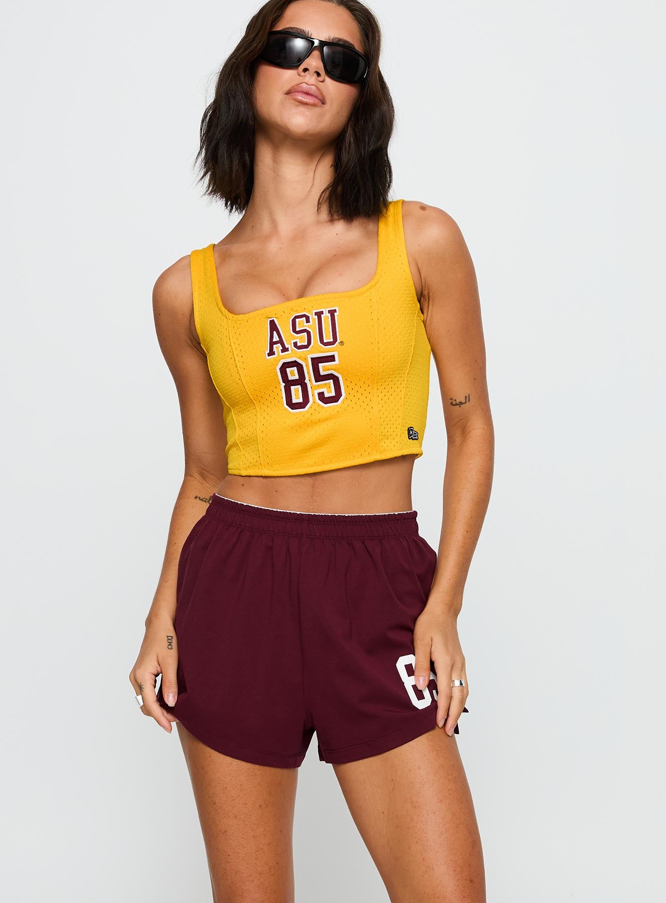 ASU Soffee Shorts Maroon - Image 2