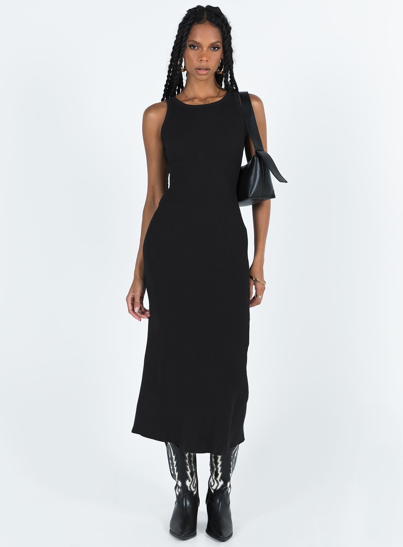 Thalma Midi Dress Black - Image 2