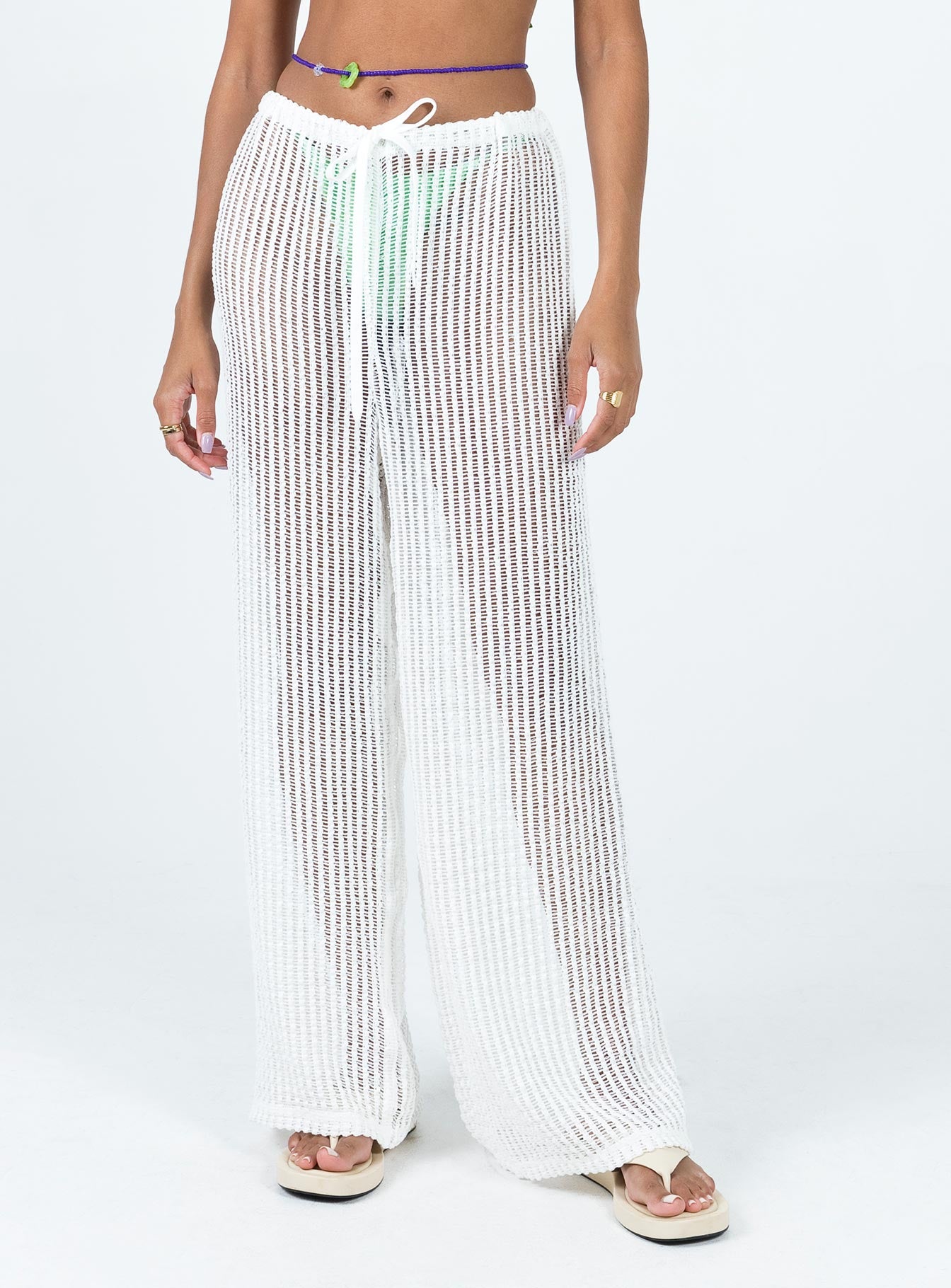 Darcie Knit Pants White - Image 5