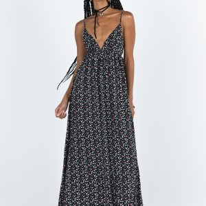 Koko Maxi Dress Black Floral