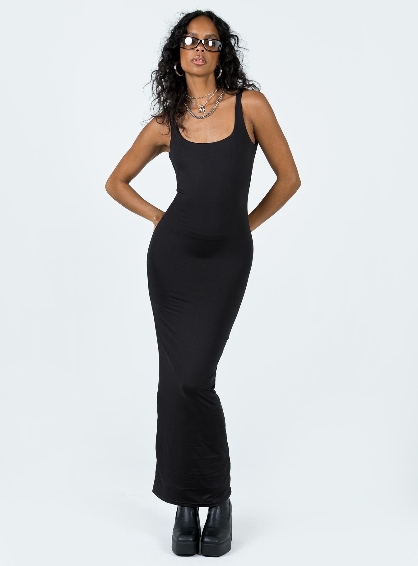 Castling Maxi Dress Black - Image 3