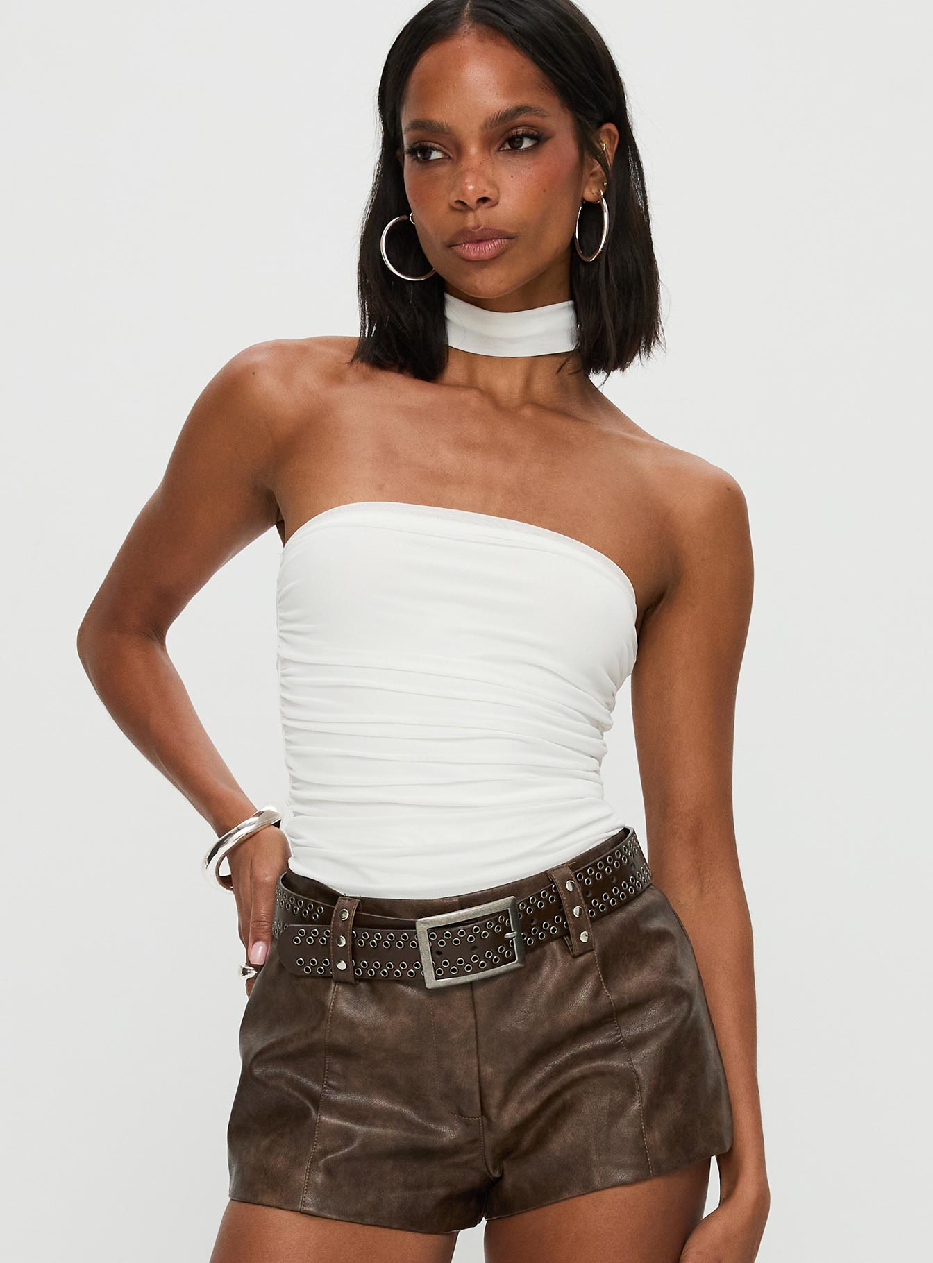 Sorelle Scarf Bodysuit White - Image 2