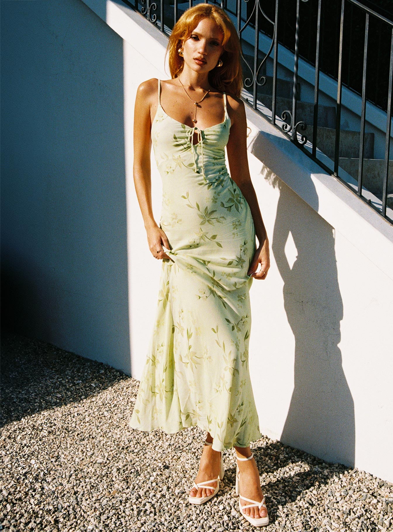 Lauraline Maxi Dress Green / Floral - Image 2