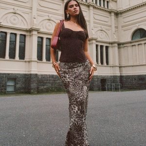 Manda Maxi Skirt Leopard