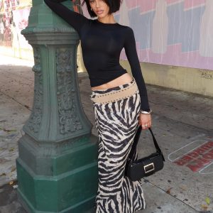 Eleganza Maxi Skirt Zebra