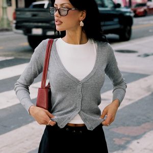 York Cardigan Grey Marle