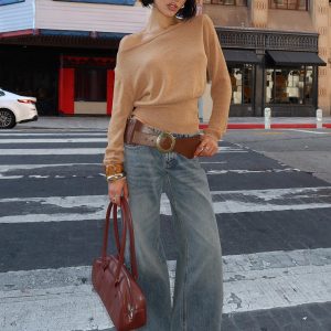 Zaralyn Low Rise Wide Leg Jeans Mid Blue Wash