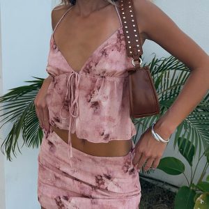 Mauro Set Pink Antique Floral