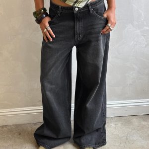 Naylor Wide Leg Jeans Grey Wash