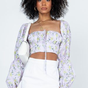 Portia Long Sleeve Top Lilac