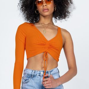 Harlow Long Sleeve Top Orange