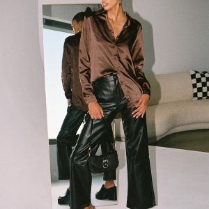 Ashlea PU Pants Black