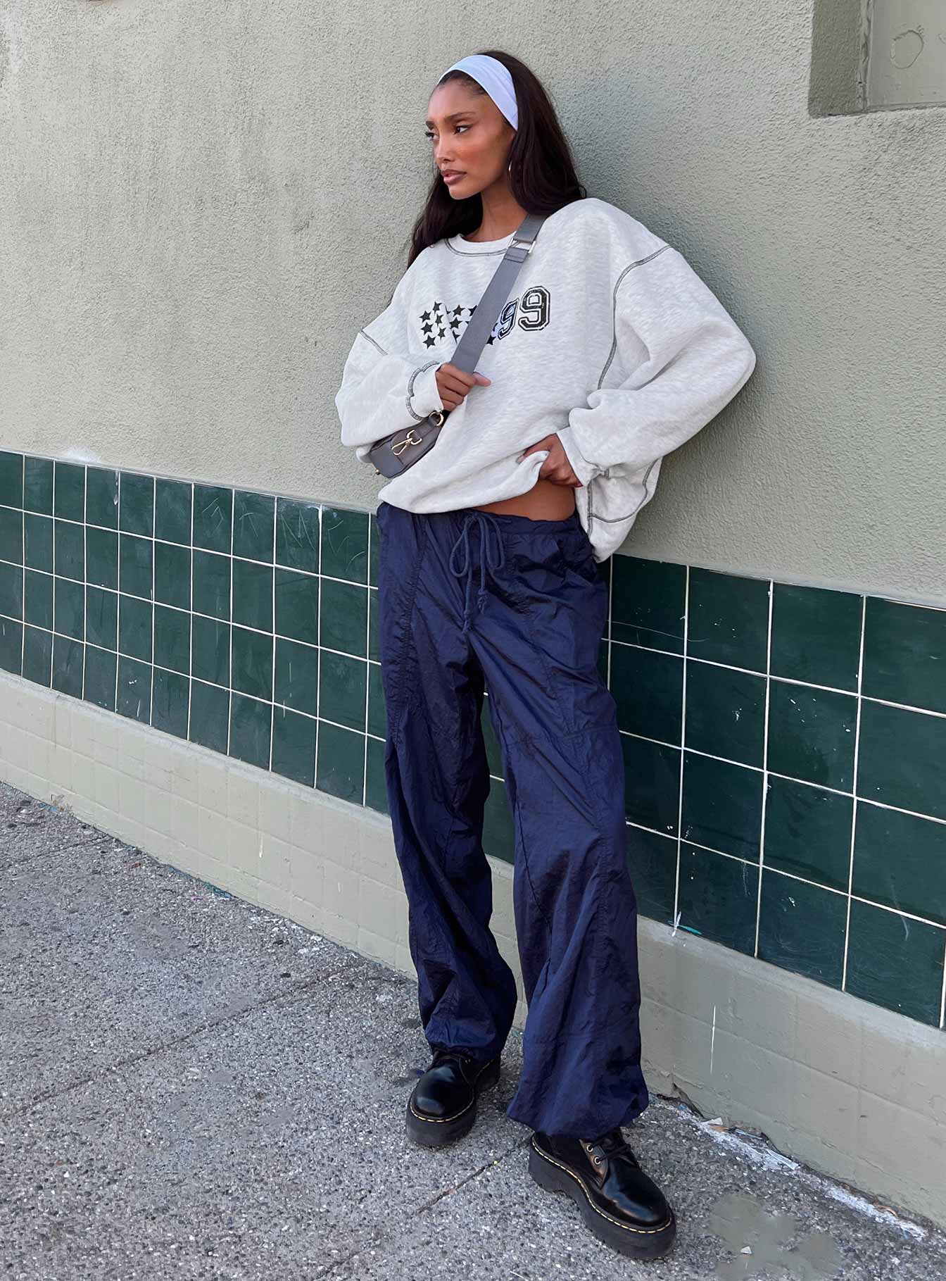 Motel Chute Trousers Navy - Image 9