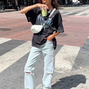 Bertie High Rise Wide Leg Jean