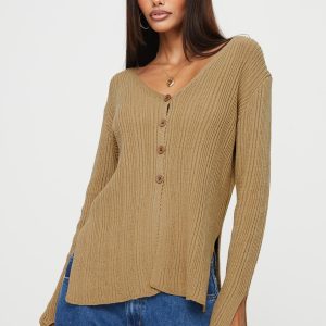 Lexie Knit Cardigan Beige Marle