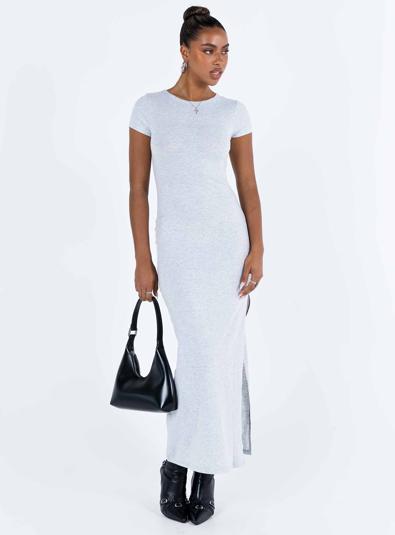 Lex Maxi Dress Grey - Image 3
