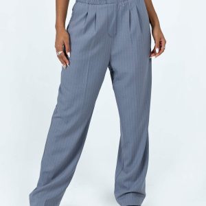 Agyness Pant Slate Pinstripe