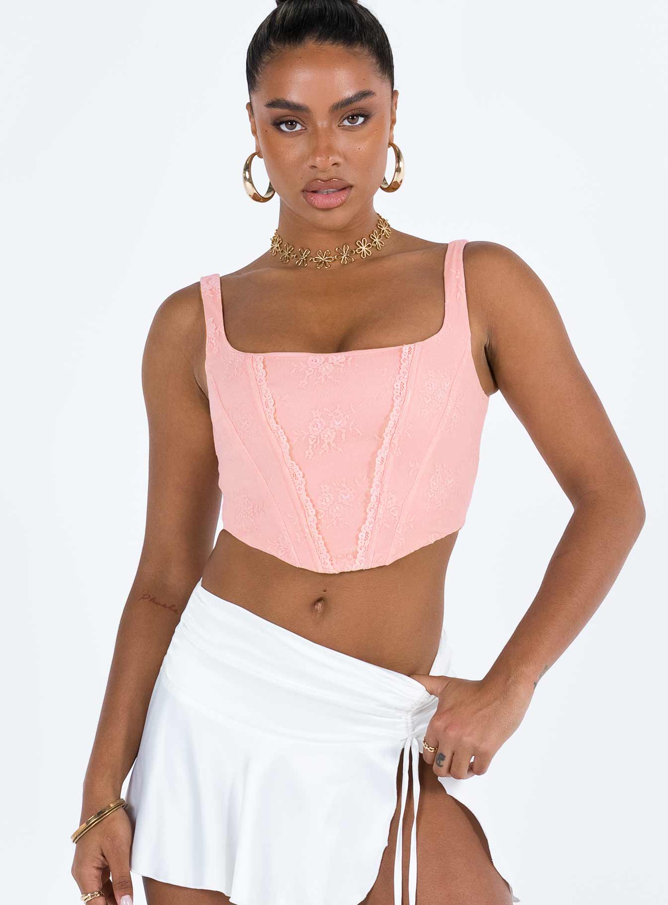 Eblin Corset Top Pink - Image 2