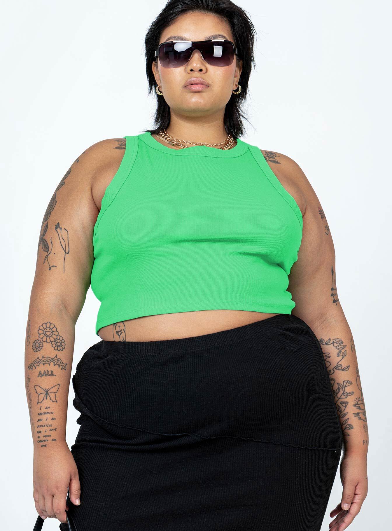 Classic Tank Top Green Curve - Image 2