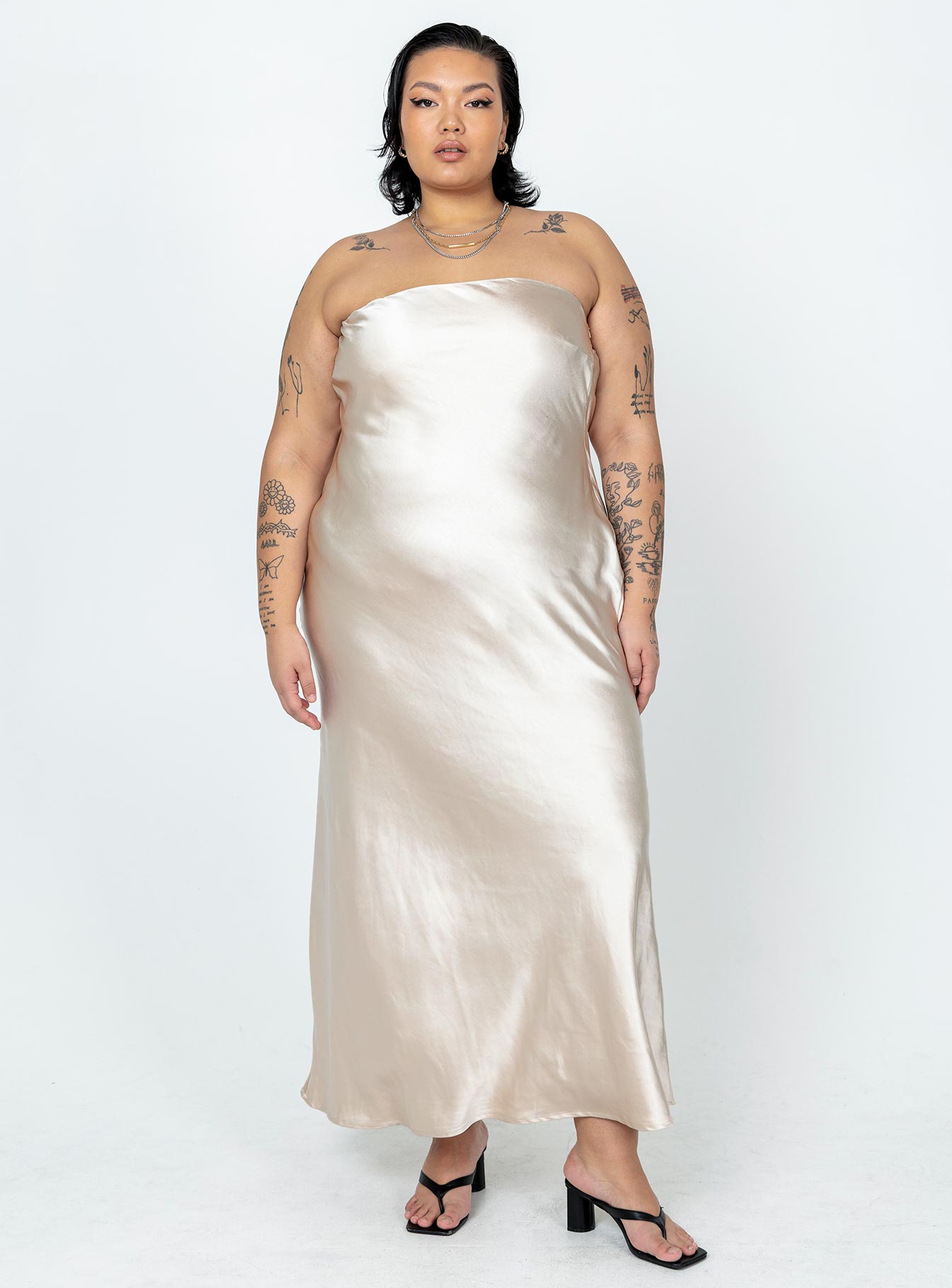 Haley Maxi Dress Champagne Curve - Image 2