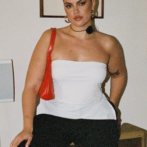 Strutter Strapless Top White Curve