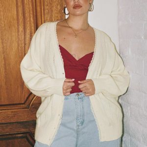 Oakleigh Cardigan Cream Curve