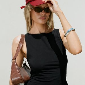 Bleeker High Neck Top Black