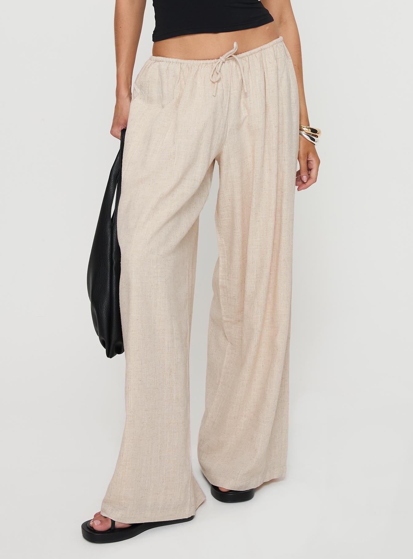 Beach Comber Linen Pant Beige - Image 2