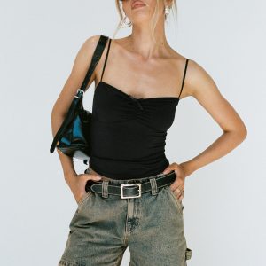 Lou Carpenter Denim Shorts Antique Wash