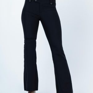 Yianna Low Waist Flare Pant Black