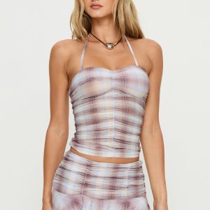 Arlena Ruched Halter Top Multi