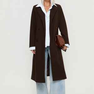 Prolific Longline Coat Brown