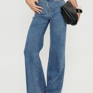 Thearlie High Rise Flared Jeans Mid Blue Wash